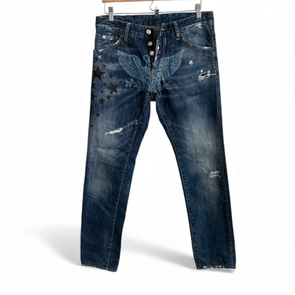 Dsquared2 Cool Guy Eagle & Stars Print Jeans  Men’s IT 44 (28–29) Made in Italy